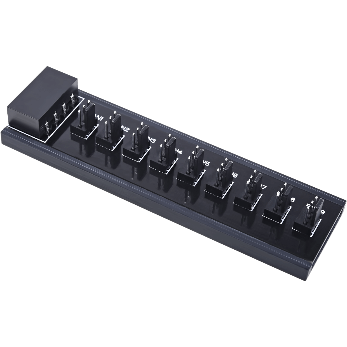 phobya-4-pin-molex-auf-9x-3-pin-splitter-schwarz-1011222-zubeh-r